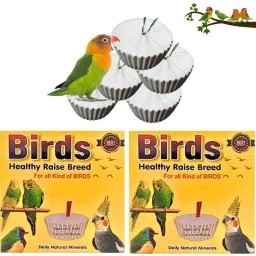 60G (Pack of 2) - Birds Healthy Natural Minerals Specially Soft Calcium Block 0.4 kg (2x0.2 kg) Dry Adult Bird Food-image-59