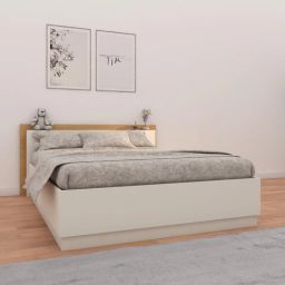 casacraft from pepperfry Leo Queen Size Bed in Oak and White Finish With Box Storage-picture-13