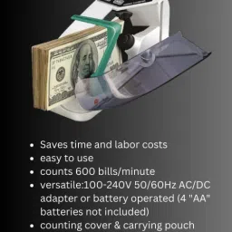 BANKOMAT Handy Currency Counting Quantity of Bills only, for Small Change Counter Machine Note Counting Machine image 5