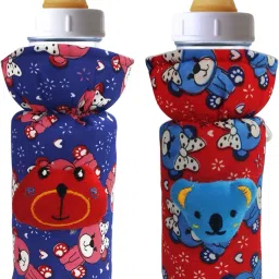 Baby Feeding Bottle Cover with Easy to Hold Strap & Animated Cartoon (60-125ml)-image-36