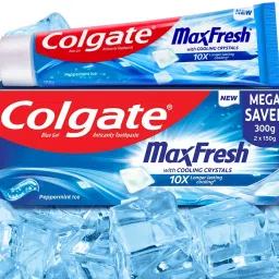 MaxFresh Toothpaste, Blue Gel Paste with Menthol: Peppermint Ice (Combo Pack) Toothpaste-1