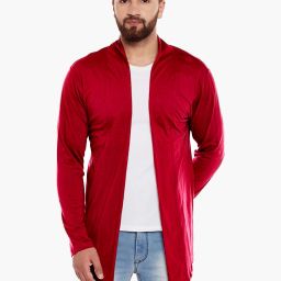 Men Jacket Style Full Sleeve Red Shrug-image-19