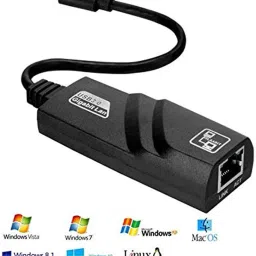VRISH USB C to Ethernet Adapter RJ45 Type-C Gigabit Ethernet LAN Network Adapter Type C Gigabit RJ45 LAN Network Compatible with laptops desktops Mak-Book Lan Adapter image 5