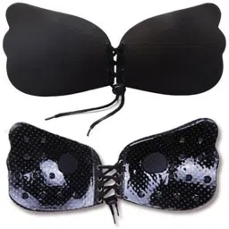 Women's Lightly Padded Self Adhesive Pushup Strapless Backless Invisible Bra M77 Nursing Breast Pad-image-75