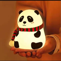 Rechargeable Silicone Panda Night Light for Kids | 7-Color LED Changing Table Lamp-image-92