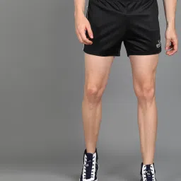 Striped Men Black Sports Shorts-image-7