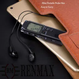 RENMAX Digital Voice Recorder MP3 Player Rechargeable 8GB with Collar Mic 8 GB Voice Recorder image 5