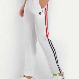 Men Solid White Track Pants-19