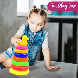 wishkey Duck Stacking and Sorting 7 Rings Tower with Base, Early Educational Toy for Kid image 5