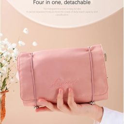 Women Pink, Green Cosmetic Bag-image-28
