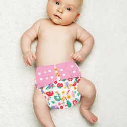 Baby Moo Pink & Multicoloured Fruity Fun Printed Reusable Diaper-53