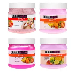 FEELHIGH Set Of 4 Mixfruit Facial Kit-500 ml Each-13