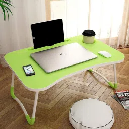 Smart Multi-Purpose Laptop Table with Dock Stand and Coffee Cup Holder Wood Portable Laptop Table-image-47