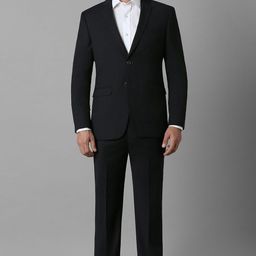 louis philippe Men Two Piece Suit Textured Suit-picture-40