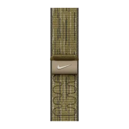 Apple Nike Woven Nylon Sport Loop for Apple (38mm / 40mm / 41mm) (Hook-and-Loop Fastener, Green & Grey)-90