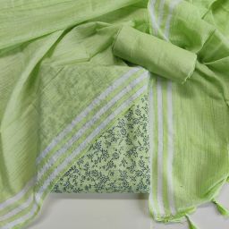 Unstitched Cotton Blend Salwar and Dupatta Material Printed-picture-5
