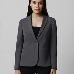 van heusen Women Self Design Single Breasted Formal Blazer-picture-38
