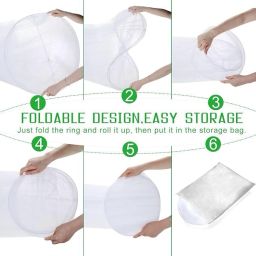 shyom Polyester Adults Washable Hanging Double bed Round Mosquito Net image 4