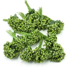 Artificial Pollen Flowers for Tiara Making and Jewelry Making Pack of 72 Pollen Green Colour Green Hibiscus Artificial Flower-image-33