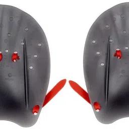 Swimming Hand Paddles with Adjustable Strap- (Black) pack of 1 Pair Hand Paddles-image-65