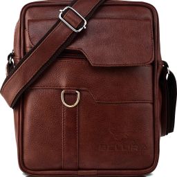 Brown Men & Women Sling Bag Extra Large Stylish Shoulder Cross Body Office Business Messenger Bag-image-72