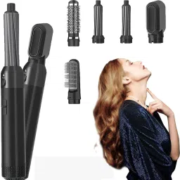 DRUMSTONE 5-in-1 Hair Dryer Air Brush Styler & Volumizer – Straighten, Curl Electric Hair Styler-image-64