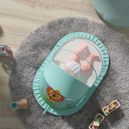 guchigu Polyester Infants Portable Baby Folding Crib Mosquito Tent Net Sun Shelter for Infants Mosquito Net image 4
