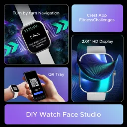 boAt 3 w/ Turn By Turn Navigation, 2.01" Screen, Crest App, QR Code Tray Smartwatch image 2