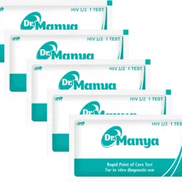 Dr. Manya HIV 1&2 Generation Test Cassette Kit Pack of 5 Pcs Blood Test-picture-1