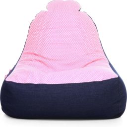 XXL Urban Design Denim Canvas Polka Dots Printed Lounger Bean Bag With Bean Filling-image-85