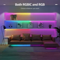 HomeMate RGBIC WiFi Color Changing LED Strip Lights, APP Control (16.4 ft,Plastic,AC) image 2