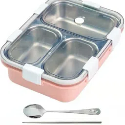 Reusable Silicone Lunch Box - Collapsible, Microwave & Dishwasher Safe 3 Containers Lunch Box-image-49