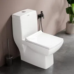 Ceramic One Piece Western Toilet Commode with Soft Close Toilet Seat, Commode with Washdown Flush System, Floor Mounted European Commode Toilet-CRL Western Commode-20