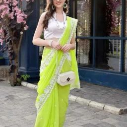 Embroidered Bollywood Georgette Saree-image-16