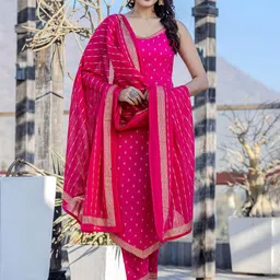 Shedika Women Ethnic Motifs Printed Regular Kurta with Palazzos & With Dupatta-28