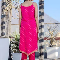 Shedika Women Ethnic Motifs Printed Regular Kurta with Palazzos & With Dupatta image 2