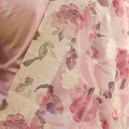 Tikhi Imli Mauve Ethnic Yoke Design RegularPure Cotton Kurta & Trousers With Dupatta image 3