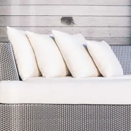 gilson White Microfiber Filled 12X12 Inches Cushion Inserts (Set Of 4)-picture-2