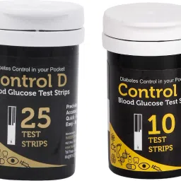 Control D Blood Glucose Testing 35 Glucometer Strips-23