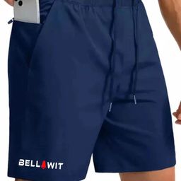 bellwit Solid Men Dark Blue Casual Shorts-picture-18