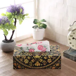 reinvention factory Medallion Black MDF Tissue Paper Holder-picture-31