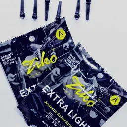 Acoustic ZIKO0 BLACK 2 PCS AND BRIDGE PINNN Guitar String-17