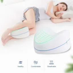 Orthopedic Pain Relief Memory Foam Leg Pillow for Back Pain/Leg Pain/Pregnancy Memory Foam Geometric Pregnancy Pillow Pack of 1-image-35