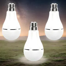 Charging Bulb 9W LED 1200mAh battery 4 hrs emergency light Pack of 3 bulbTC352 4 hrs Bulb Emergency Light-13