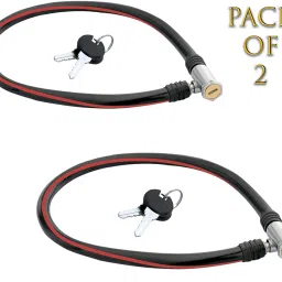 Multi purpose Stripes Cable Lock | Bike Lock | Cycle Lock | Helmet (Pack of 2) Bicycle Lock-17