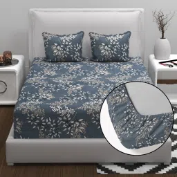 300 TC Cotton Super King Printed Fitted (Elastic) Bedsheet-picture-10