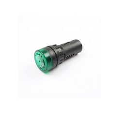 Green AC220V 22mm AD16- 22SM LED Signal Indicator Built-in Buzzer image 1