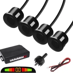 New* Car Parking Sensor Black Universal For Car Beeper Reversing Radar 4 SensorS Sound Digital Premium High Quality Waterproof Sensor (For 2005,2006,2007,2008,2009,2010,2011,2012,2013,2014,2015,2016,2017,2018,2019,2020) Parking Sensor-17
