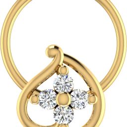 avsar Anchita 14kt Cubic Zirconia Yellow Gold Nose Wire-image-27