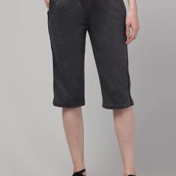 Women Dark Grey Capri Women Grey Capri-image-76